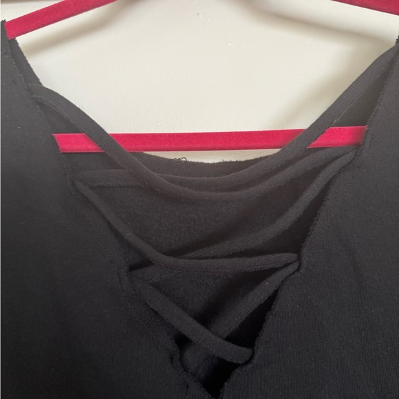 PreLoved Victorias Secret Rose Gold PINK Logo cropped Sweatshirt Size Medium - Picture 4 of 5